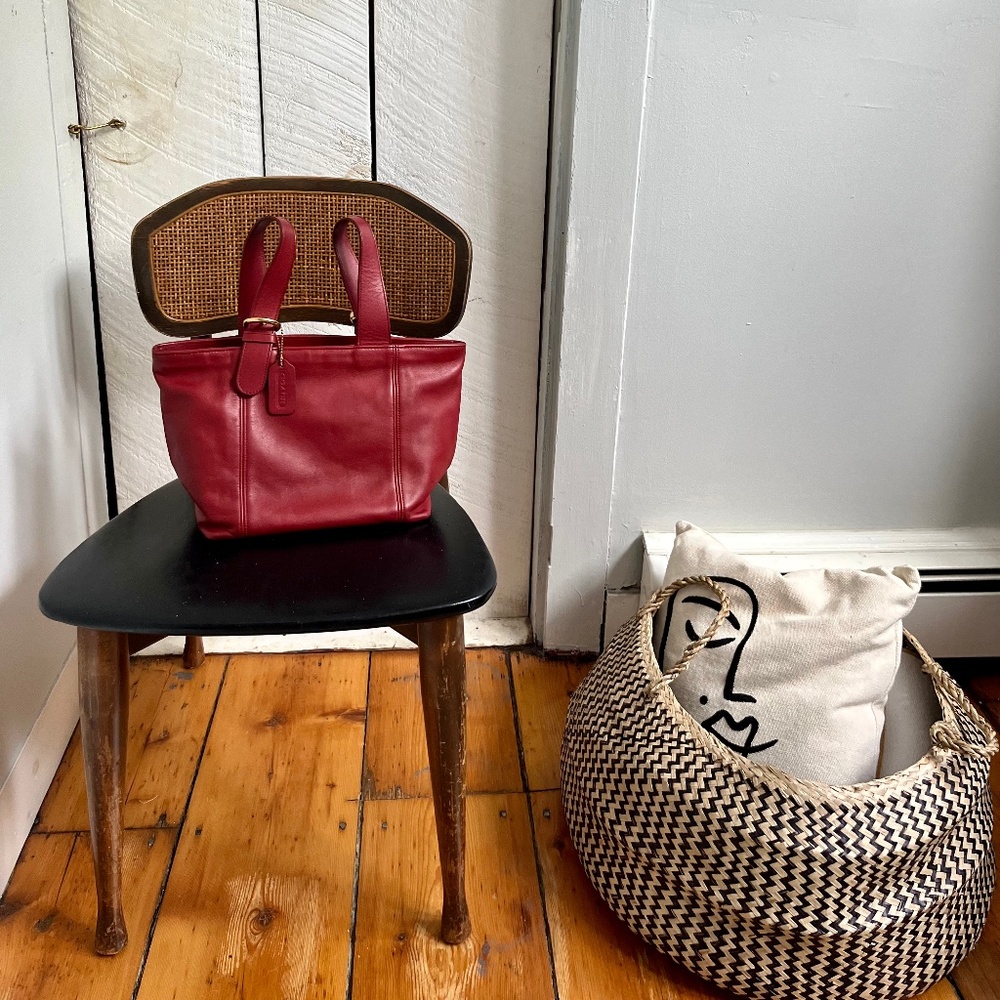 Vintage Coach Red Waverly Bag 4133